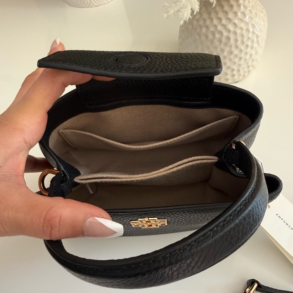 New, tory burch Britten micro satchel crossbody black $450 - Picture 5 of 13